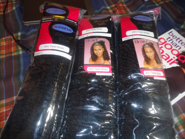 My usual kinky extensions, Supreme Royal Silk Afro Twist Braid Hair